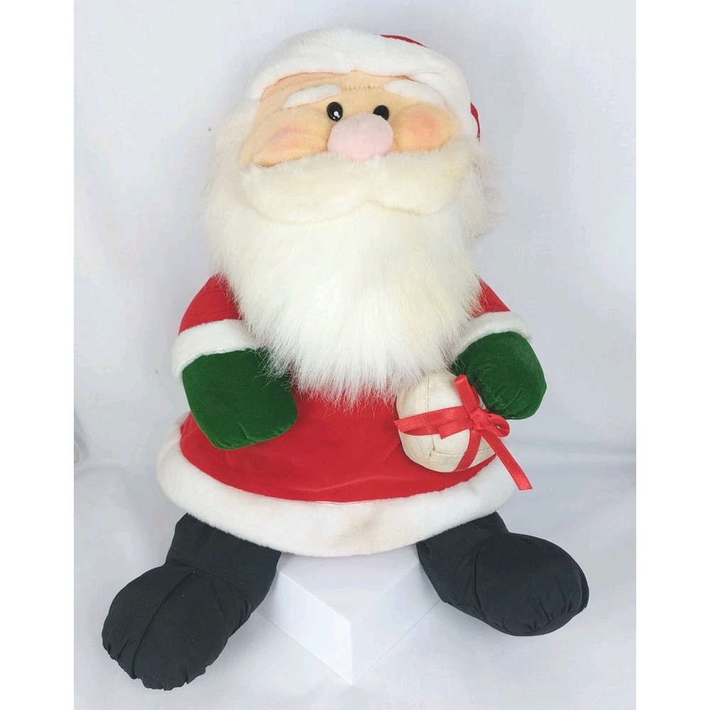 Vintage 1995 Gibson Greetings Santa Claus Puffy Musical Plush 15" UNTESTED